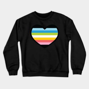 Queer Flag Heart Crewneck Sweatshirt